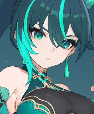 Azure Dragon character portrait