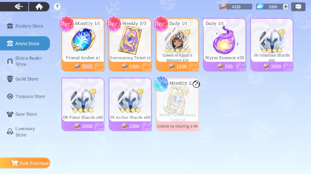 Dragon Traveler arena shop