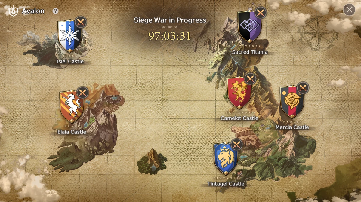 Lost Sword avalon screen