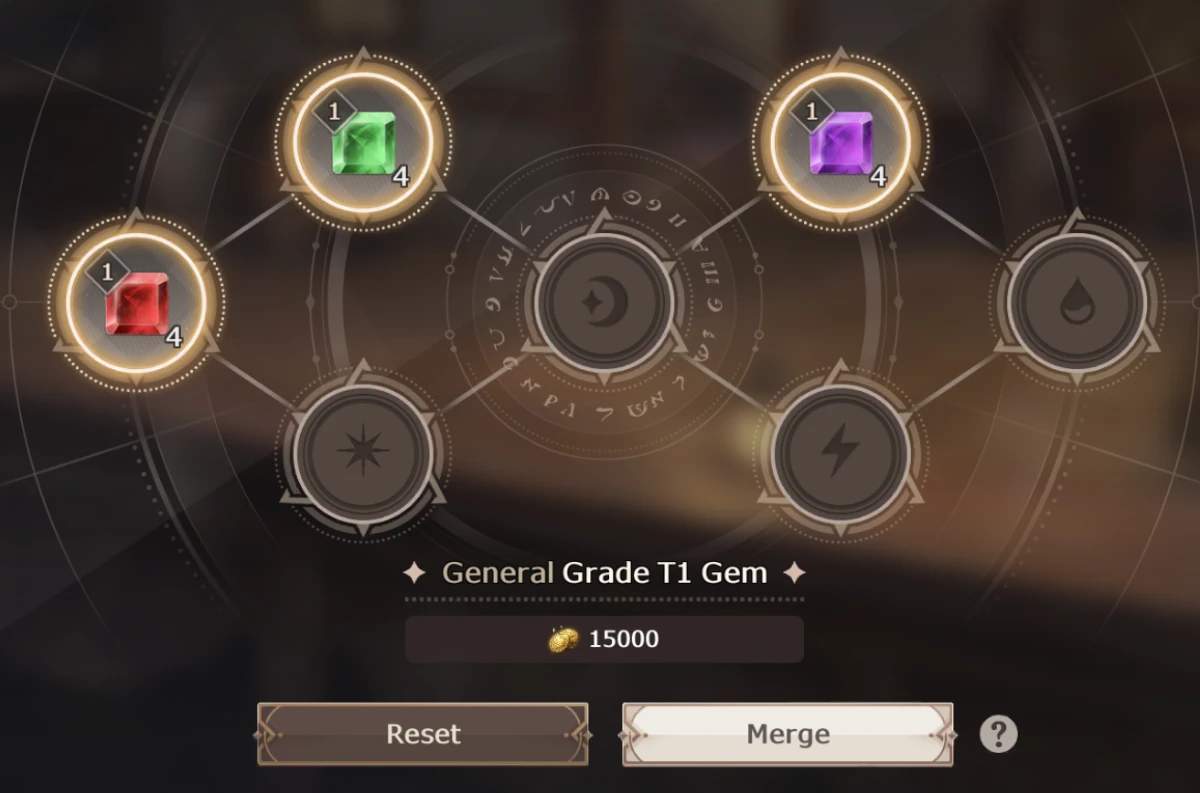 Lost Sword pet gem gem merge screen